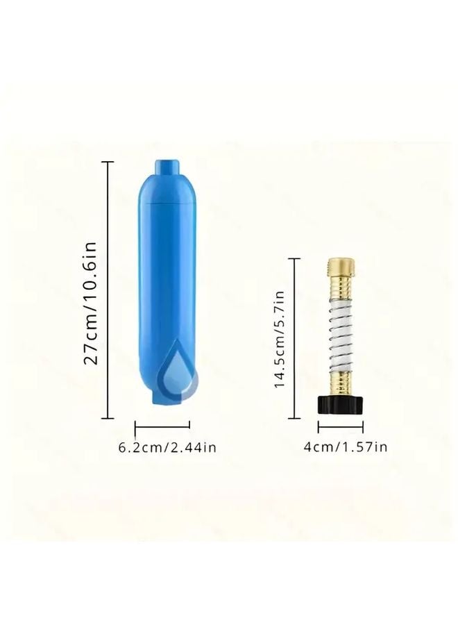 Blue RV Inline Water Filter 2Pcs Reduces Bad Taste Odor Chlorine Lead Fluoride Sediments - Image 2